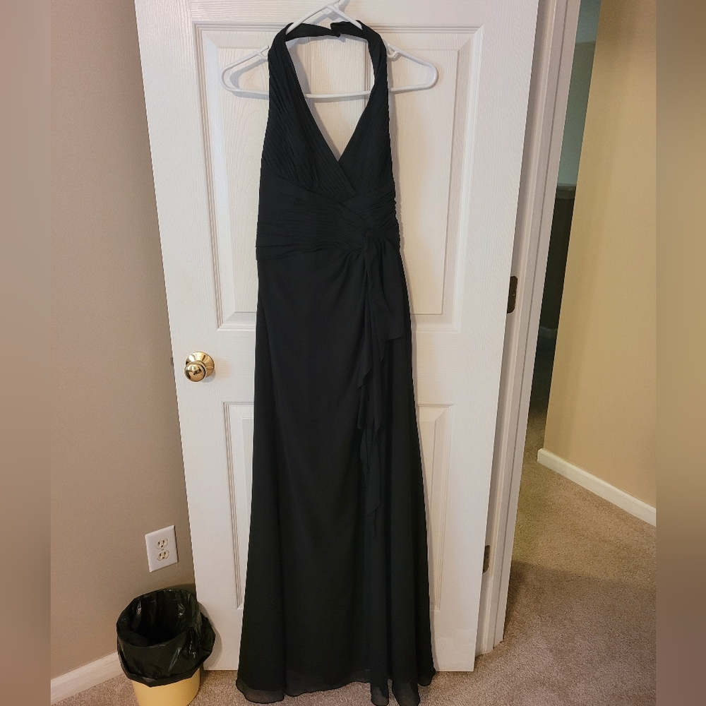 Black Prom Formal Dress, size 4. Halter neck. David's Bridal brand.